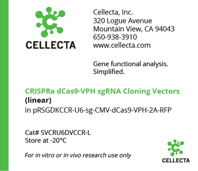 CRISPRa dCas9-VPH sgRNA Cloning Vectors (linearized, ready-for-cloning)