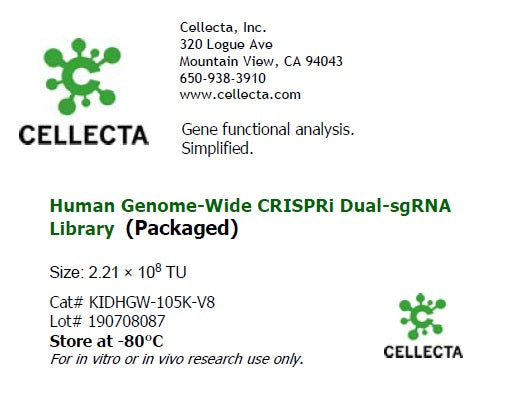 Cellecta Human dual-guide CRISPRi library-packaged KIDHGW-105K-V8