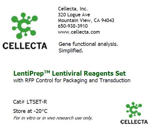 Cellecta LentiPrep Lentiviral Reagents Set LTSET-R