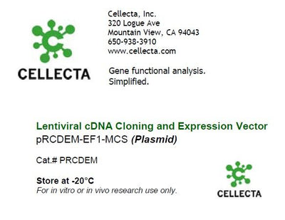 Cellecta Lentiviral cDNA Cloning and Expression Vector PRCDEM