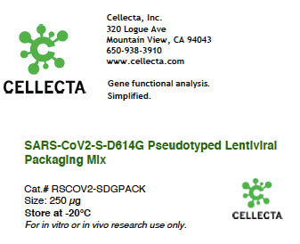 Cellecta SARS-CoV2-S-D614G Pseudotyped Lentiviral Packaging Mix RSCOV2-SDGPACK