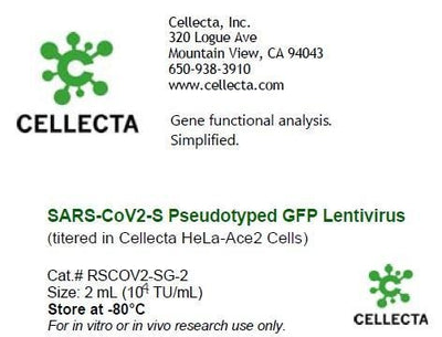 Cellecta SARS-CoV2 Pseudotyped GFP Lentivirus RSCOV2-SG-2