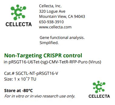 Cellecta Non-Targeting CRISPR Control SGCTL-NT-pRSGT16-V