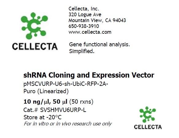 Cellecta shRNA Cloning and Expression Vector SVSHMVU6URP-L
