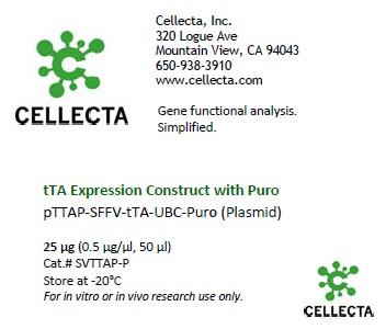 Cellecta tTA Expression Construct with Puro SVTTAP-P