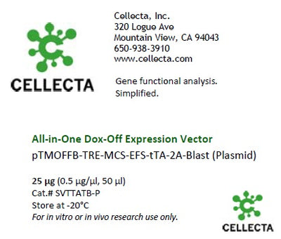 Cellecta All-in-One Dox-Off Expression Vector SVTTATB-P