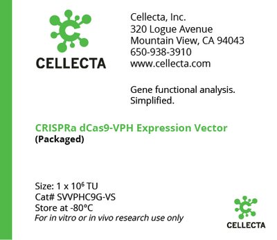 Cellecta CRISPRa dCas9-VPH Expression Vector (Packaged) SVVPHC9G-VS