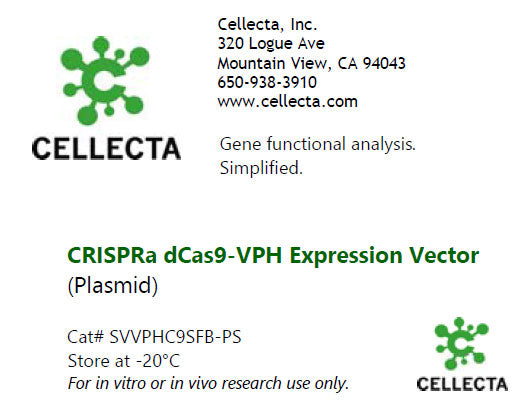 Cellecta CRISPRa dCas9-VPH Expression Vector (Plasmid) SVVPHC9SFB-PS