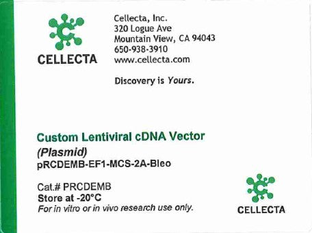 Cellecta Custom Lentiviral cDNA Vector PRCDEMB