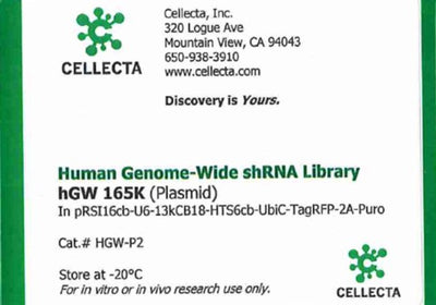 Cellecta Human Genome-Wide shRNA Library hGW 165K (Plasmid) HGW-P2
