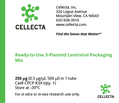 Ready-to-Use Lentiviral Packaging Plasmid Mixes