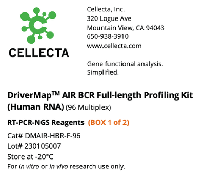 DriverMap AIR BCR Full-length Profiling Kit (Human RNA) 96 Multiplex DMAIR-HBR-F-96 Cellecta