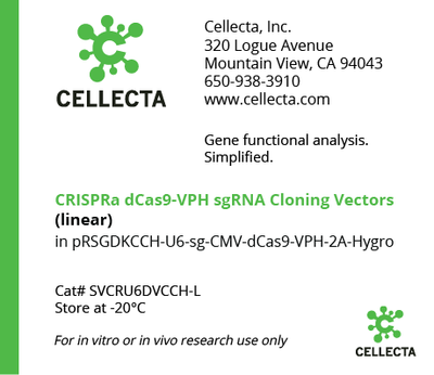 CRISPRa dCas9-VPH sgRNA Cloning Vectors (linearized, ready-for-cloning)