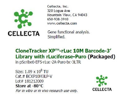 Cellecta CloneTracker XP-rLuc 10M Barcode-3' Library with rLuciferase-Puro (Virus) BCXP10M3LP-V
