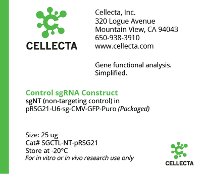 Cellecta Control sgRNA Construct SGCTL-NT-pRSG21