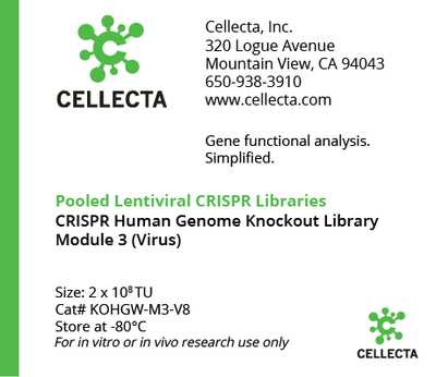 Cellecta Pooled Lentiviral CRISPR Libraries KOHGW-M3-V8