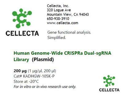 Cellecta Human dual-guide CRISPRa library-plasmid KADHGW-105K-P
