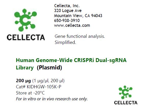 Cellecta Human dual-guide CRISPRi library-plasmid KIDHGW-105K-P