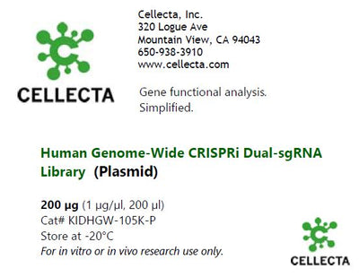 Cellecta Human dual-guide CRISPRi library-plasmid KIDHGW-105K-P