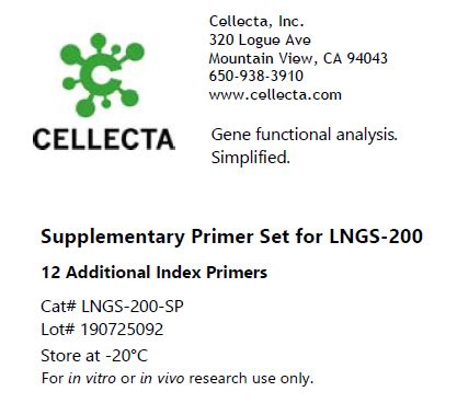 Supplementary Primer Sets (12 Additional Index Primers for Use with NGS  Prep Kits - CHOOSE ONE below)