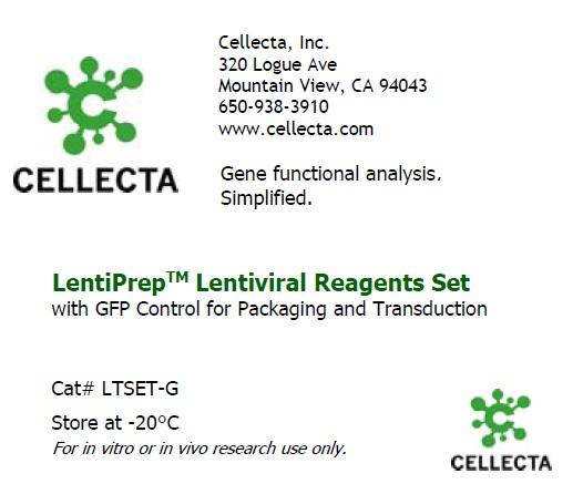 Cellecta LentiPrep Lentiviral Reagents Set LTSET-G