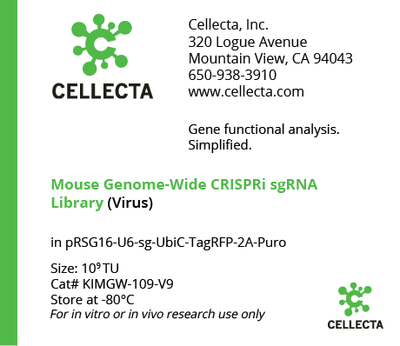 Cellecta Mouse Genome-Wide CRISPRi sgRNA Library (Virus) KIMGW-109-V9