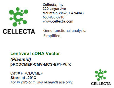 Cellecta Lentiviral cDNA Vector (Plasmid) PRCDCMEP