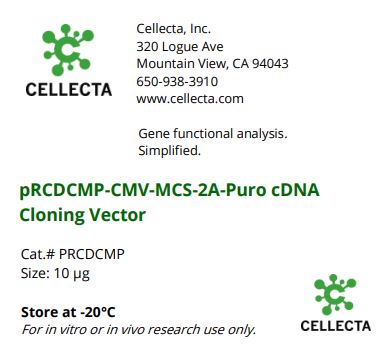 Cellecta pRCDCMP-CMV-MCS-2A-Puro cDNA PRCDCMP