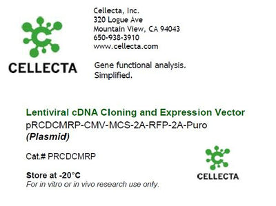 Cellecta Lentiviral cDNA Cloning and Expression Vector PRCDCMRP