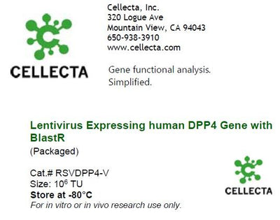Cellecta Lentivirus Expressing Human DPP4 Gene with BlastR (Packaged) RSVDPP4-V