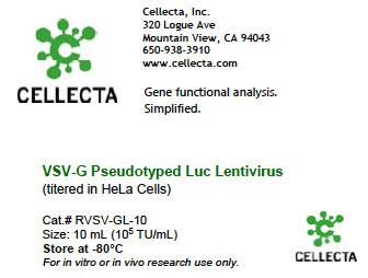 Cellecta VSV-G Pseudotyped Luc Lentivirus RVSV-GL-10
