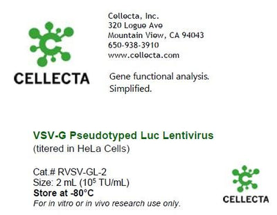 Cellecta VSV-G Pseudotyped Luc Lentivirus RVSV-GL-2