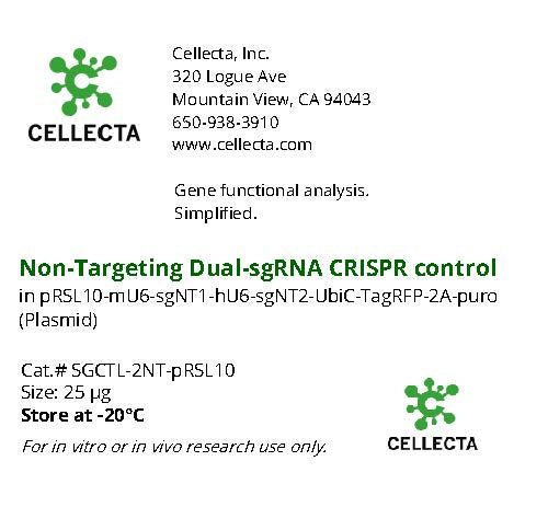 Cellecta Non-Targeting Dual-sgRNA CRISPR Control SGCTL-2NT-pRSL10