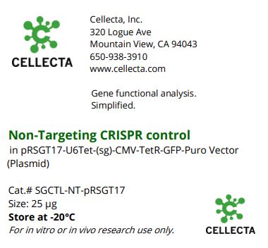 Cellecta Non-Targeting CRISPR Control SGCTL-NT-pRSGT17