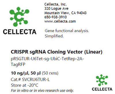Cellecta CRISPR sgRNA Cloning Vector (Linear) SVCRU6TUR-L