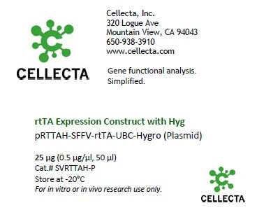 Cellecta rtTA Expression Construct with Hyg SVRTTAH-P