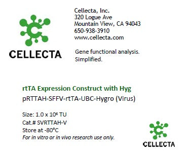 Cellecta rtTA Expression Construct with Hyg SVRTTAH-V