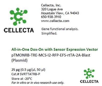 Cellecta All-in-One Dox-On with Sensor Expression Vector SVRTTATRB-P