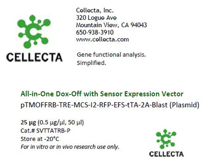 Cellecta All-in-One Dox-Off with Sensor Expression Vector SVTTATRB-P