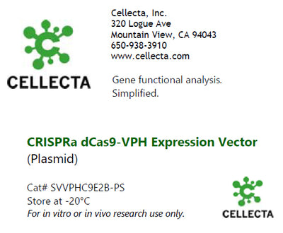 Cellecta CRISPRa dCas9-VPH Expression Vector (Plasmid) SVVPHC9E2B-PS