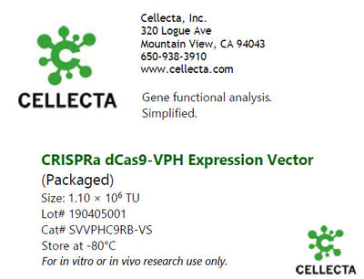 Cellecta CRISPRa dCas9-VPH Expression Vector (Packaged) SVVPHC9RB-VS