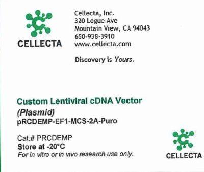Cellecta Custom Lentiviral cDNA Vector (Plasmid) PRCDEMP