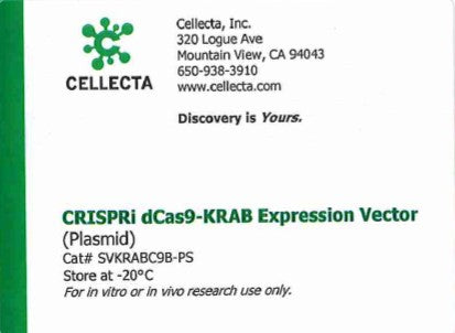 Cellecta CRISPRi dCas9-KRAB Expression Vector (Plasmid) SVKRABC9B-PS
