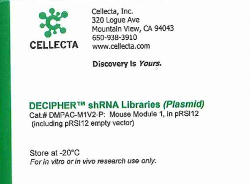 Cellecta DECIPHER shRNA Libraries (Plasmid) DMPAC-M1V2-P