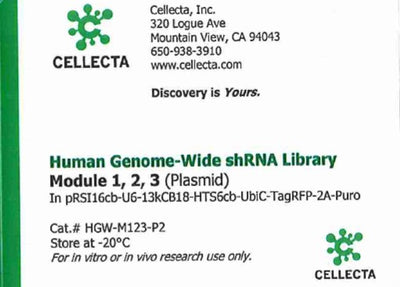 Cellecta Human Genome-Wide shRNA Library Module 1, 2, 3 (Plasmid) HGW-M123-P2