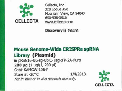 Cellecta Mouse Genome-Wide CRISPRa sgRNA Library (Plasmid) KAMGW-106-P