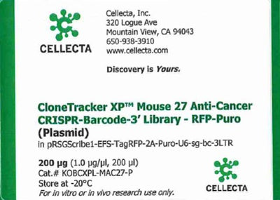 Cellecta CloneTracker XP Mouse 27 Anti-Cancer CRISPR-Barcode-3' Library - RPF-Puro (Plasmid) KOBCXPL-MAC27-P