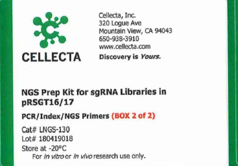 Cellecta NGS Prep Kit for sgRNA Libraries in pRSI16/17 LNGS-130
