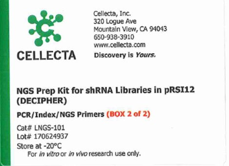 Cellecta NGS Prep Kit for shRNA Libraries in pRSI12 (DECIPHER) LNGS-101